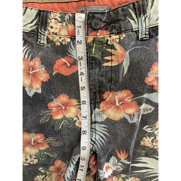 Charles and a Half Men's Shorts Orange Gray Floral - Picture 5 of 7